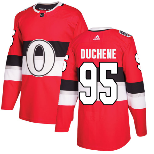 Adidas Senators #95 Matt Duchene Red Authentic 100 Classic Stitched NHL Jersey